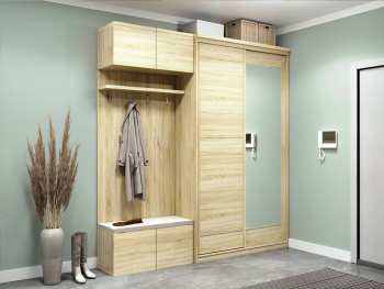 Комплект прихожей со шкафом-купе сонома Комплект прихожей со шкафом-купе сонома