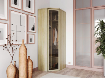 Шкаф Угловой 93х76х236 переходной (Дуб сонома, Дуб сонома ЛДСП) Шкаф Угловой 93х76х236 переходной (Дуб сонома, Дуб сонома ЛДСП)