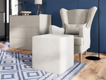 Пуф Куб жемчужный