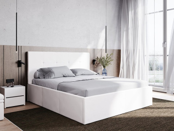 Кровать Милана с подъёмным механизмом белая 160х200