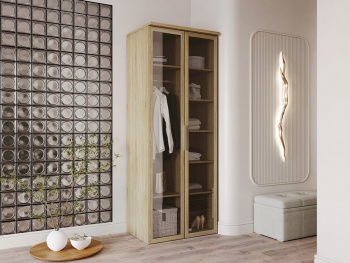 Шкаф Распашной 90х60х236 с полками и штангой (Дуб сонома, Дуб сонома ЛДСП) Шкаф Распашной 90х60х236 с полками и штангой (Дуб сонома, Дуб сонома ЛДСП)