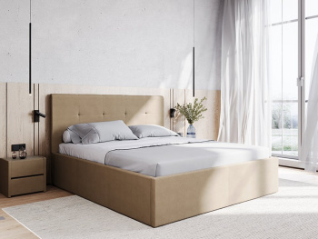 Кровать Милана с подъёмным механизмом кофейная 120х200