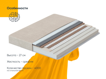 Матрас Hybrid Duo Blue Sleep 140x200