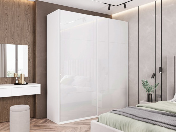 Шкаф Top Line с доводчиком 200х66х236 (Белый капри, Белый глянец МДФ)